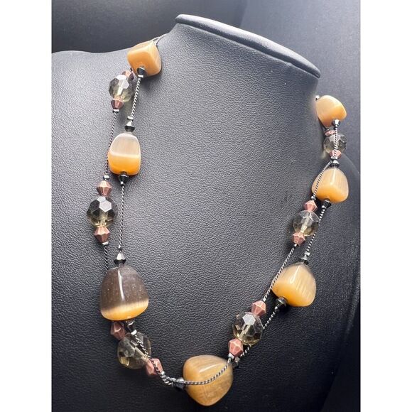 Lia Sophia Two-strand Station Necklace - Picture 2 of 6